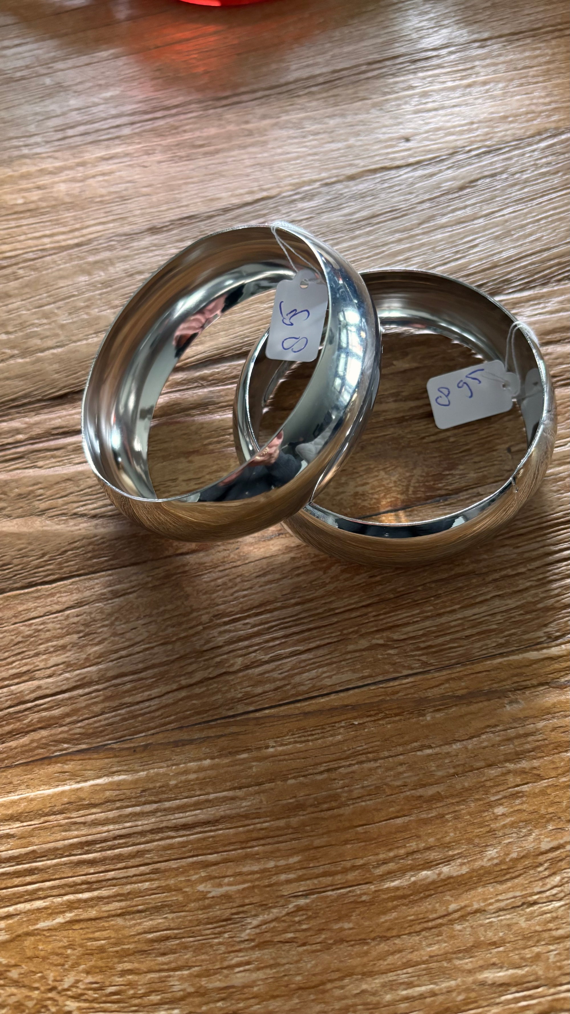 Stainless steel bangle zilverkleur