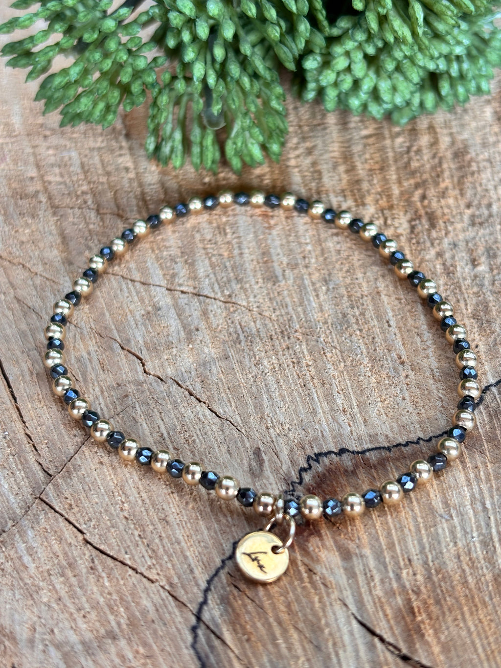 14k Gold filled/hematiet 3mm