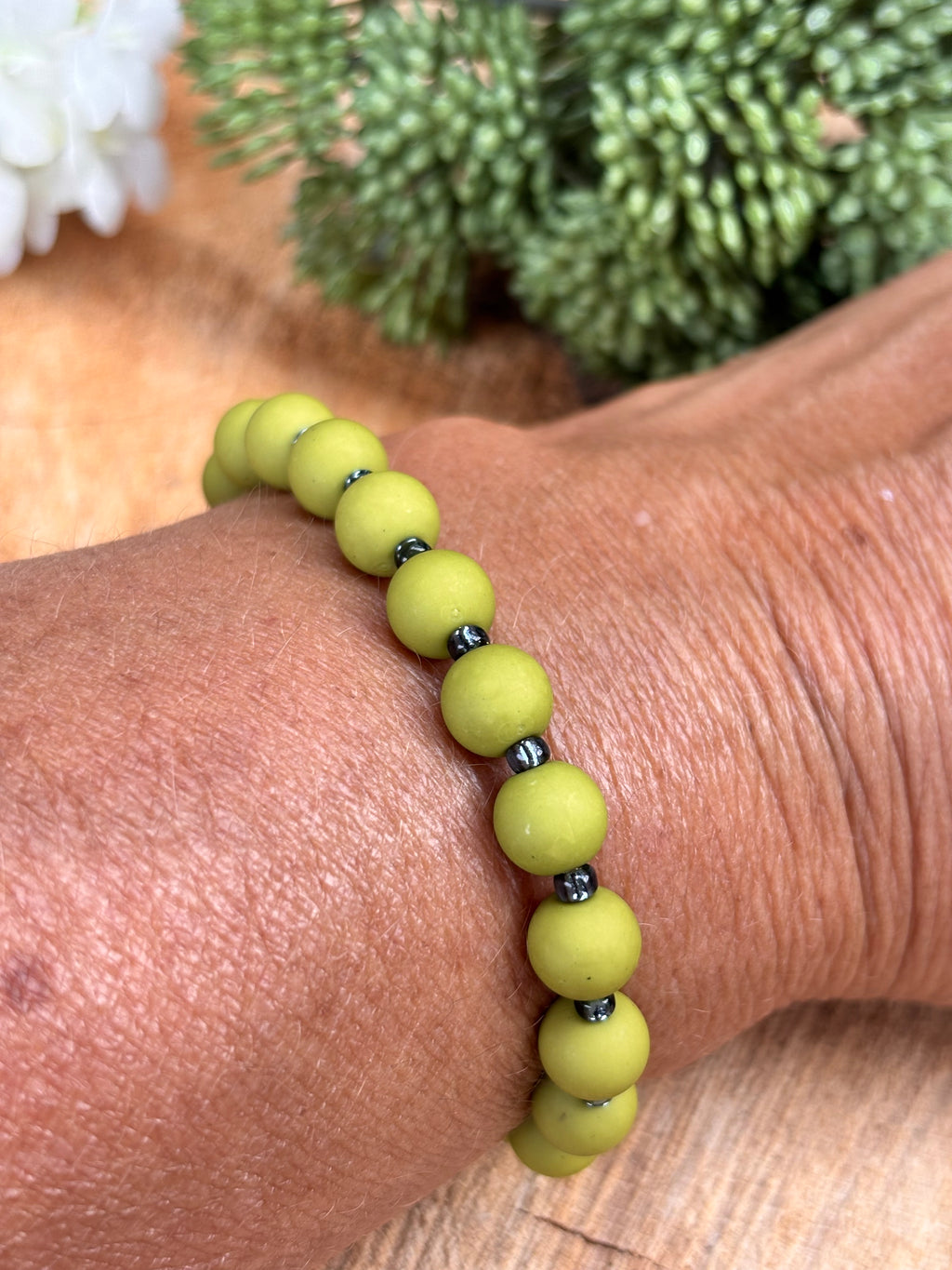 Acryl armband lime