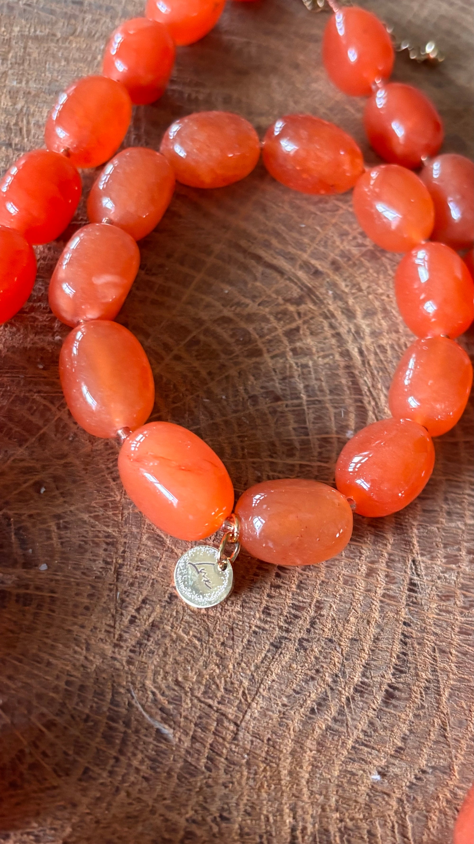 Armband cognac stretch