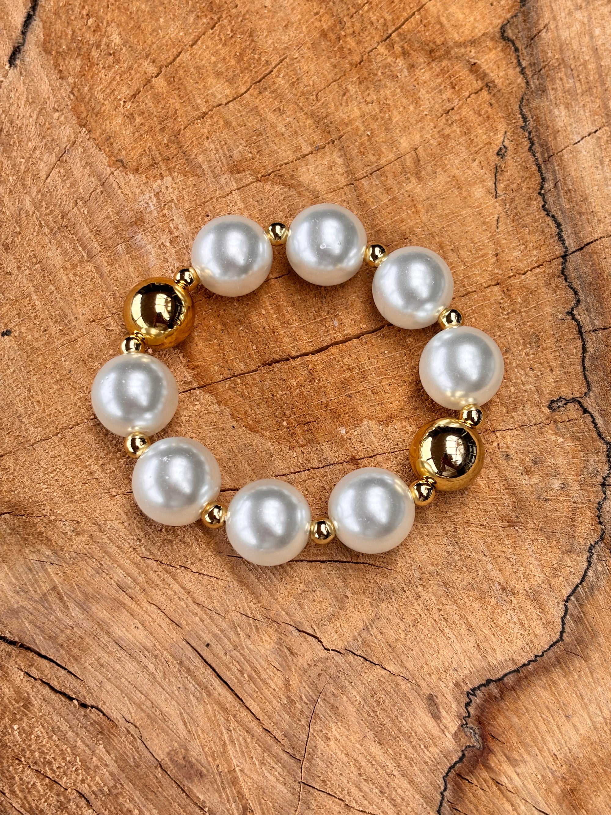 Glasparels met acryl goud