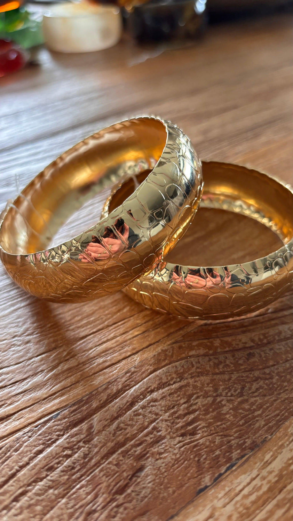 Stainless steel bangle goudkleur