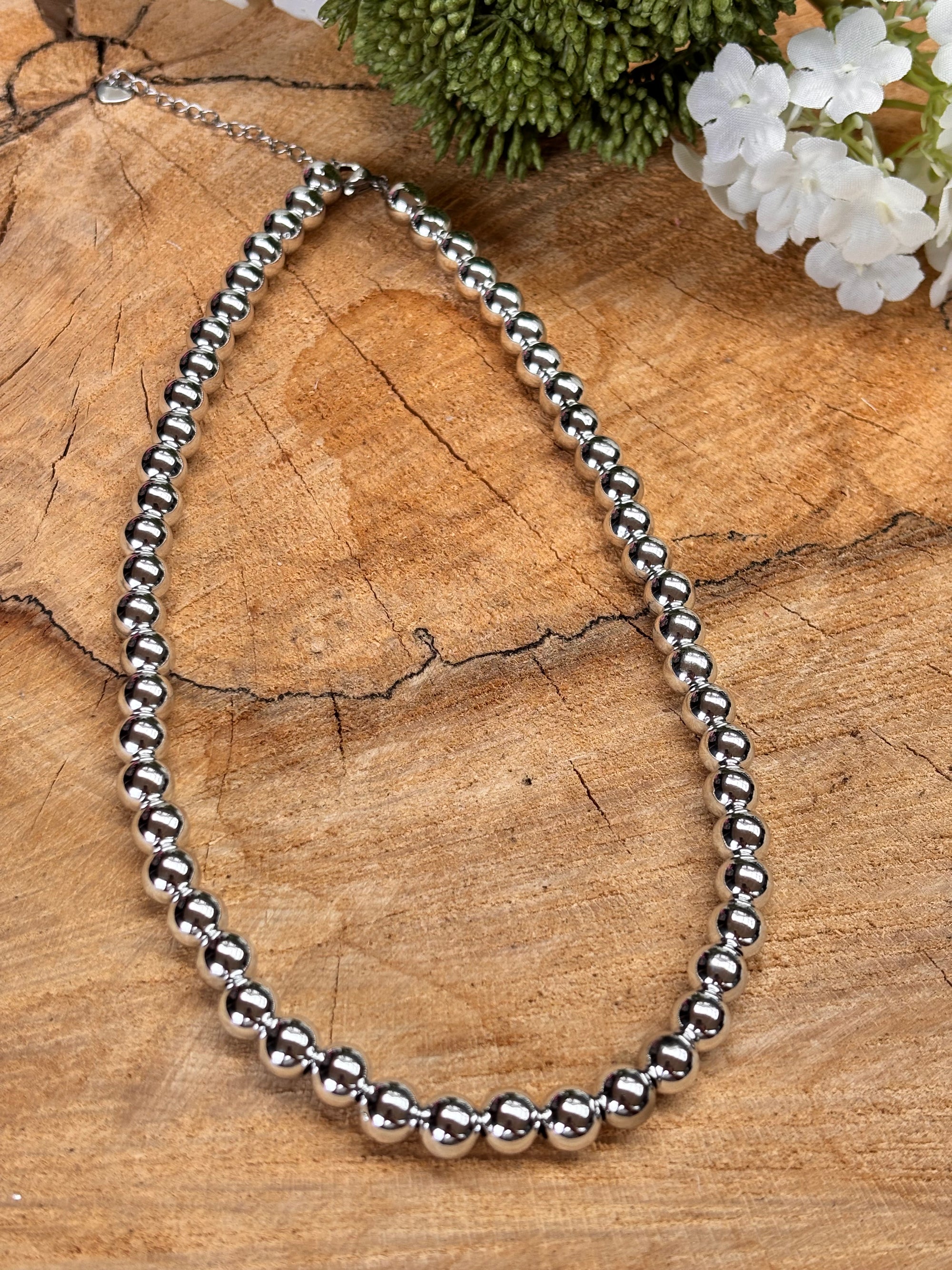 Korte ketting acryl 6mm