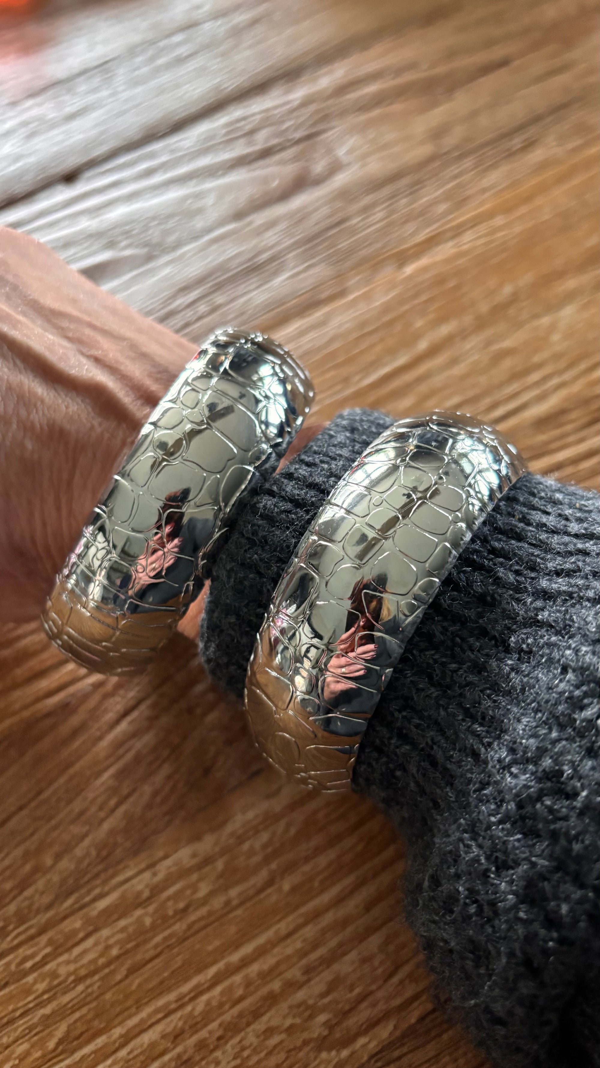 Metalen bangle zilverkleur