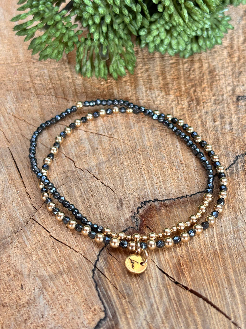 14k Gold filled/hematiet 3mm