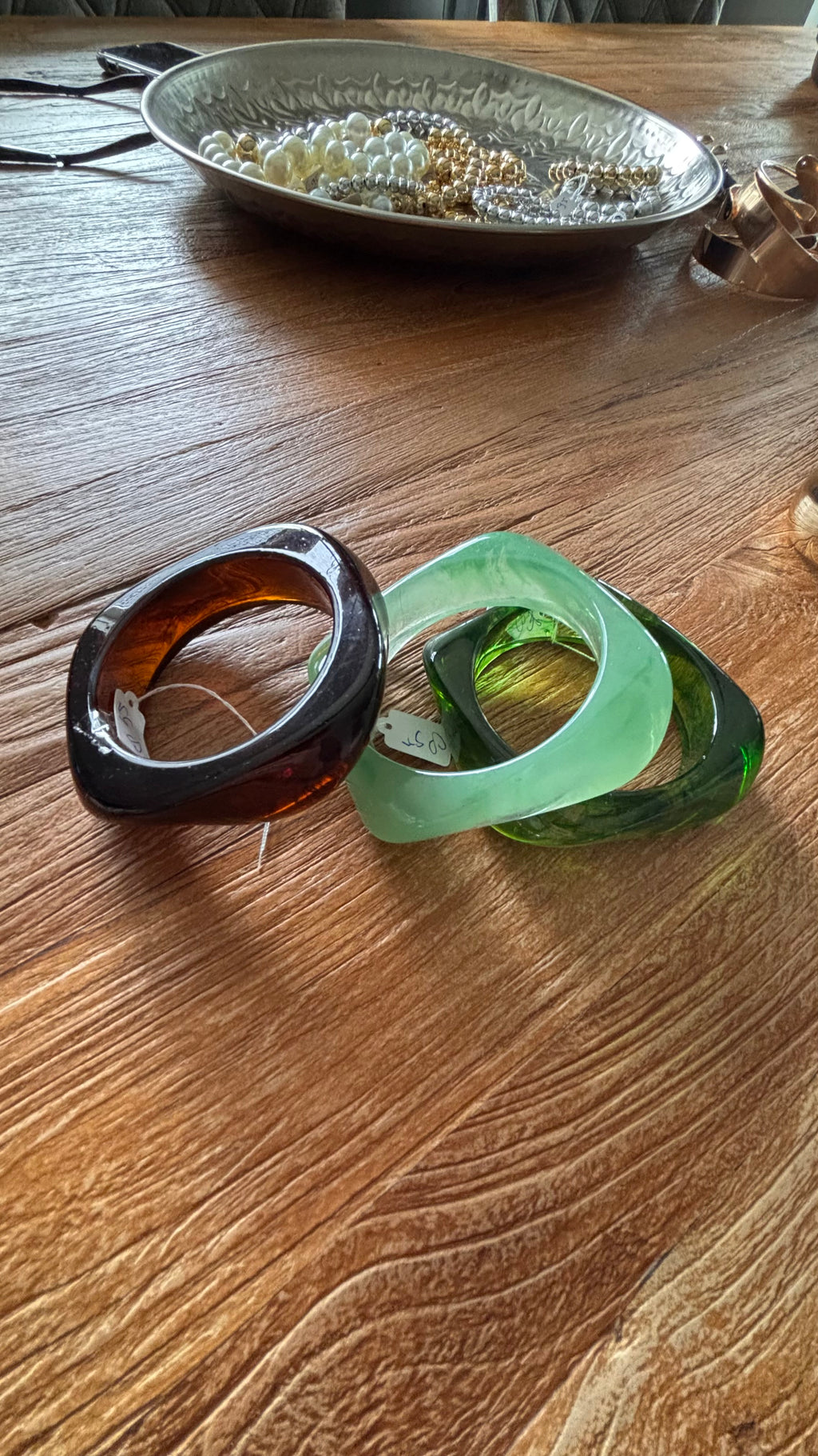 Bruine resin armband