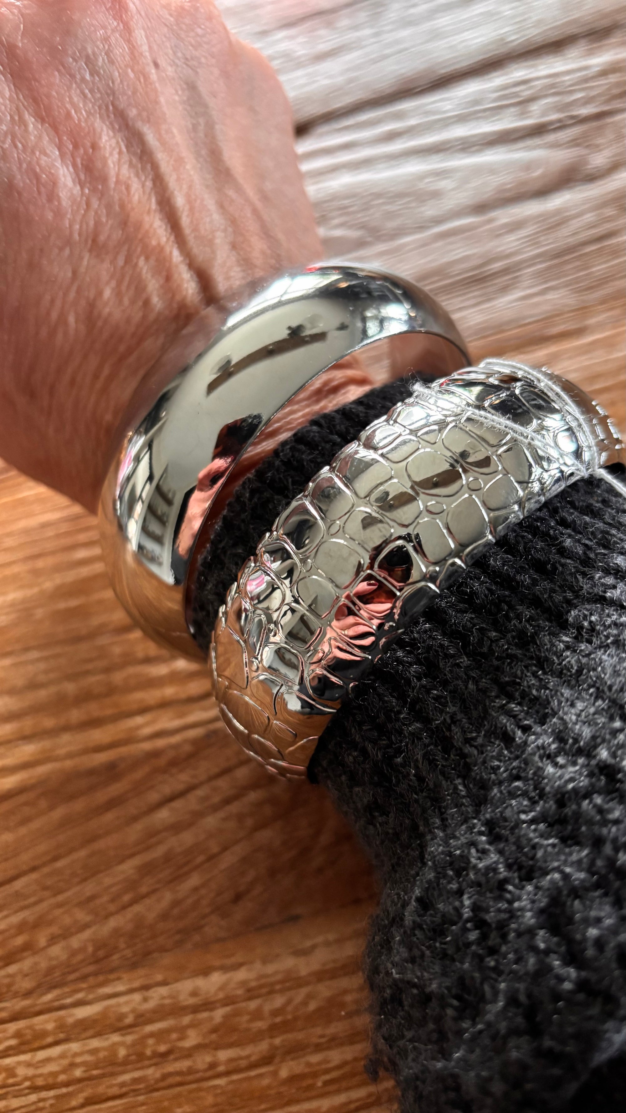 Metalen bangle zilverkleur