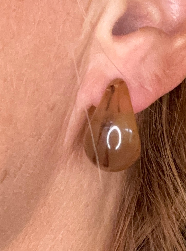 Resin oorbel druppel