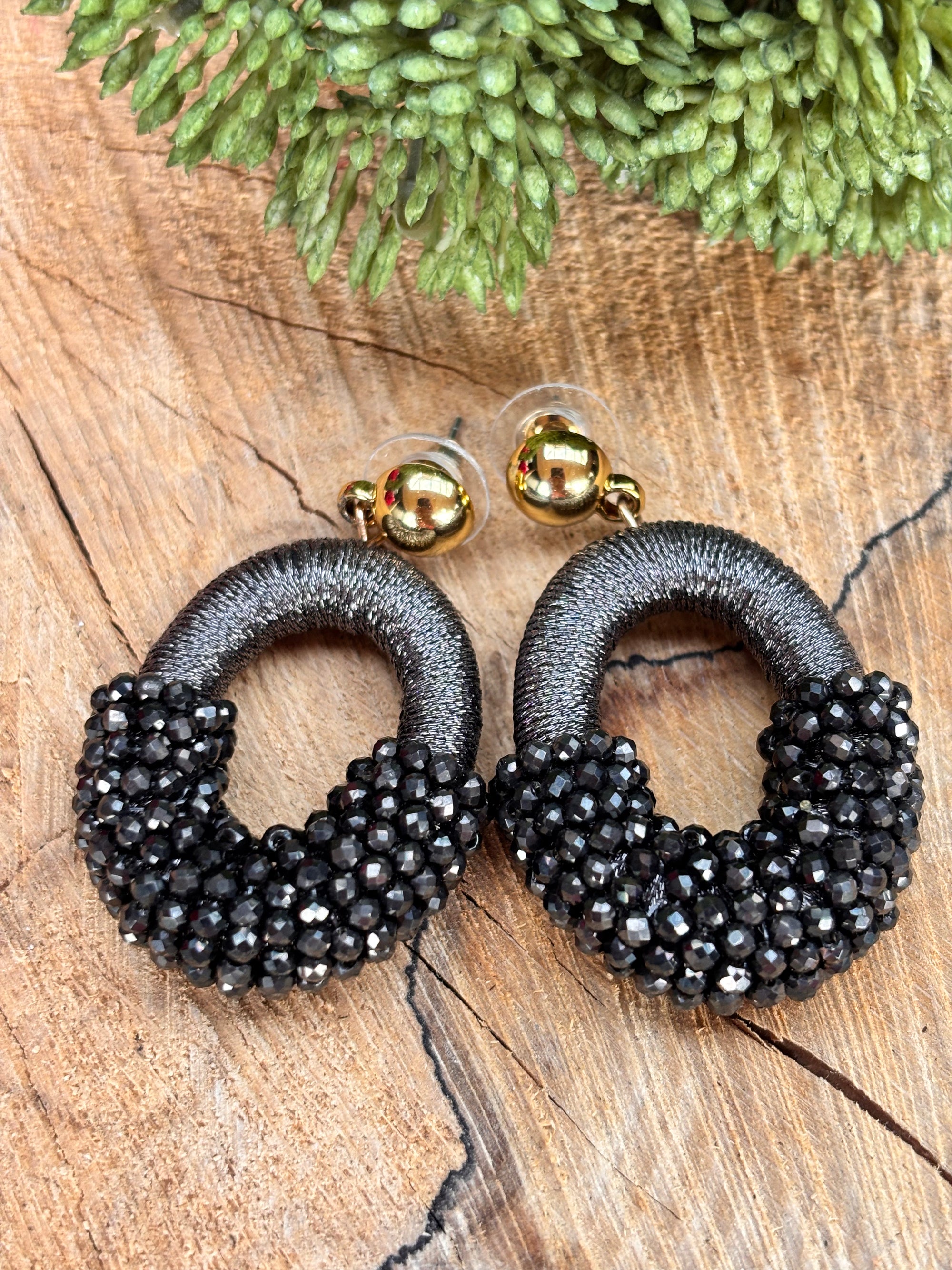 Satin drops antraciet