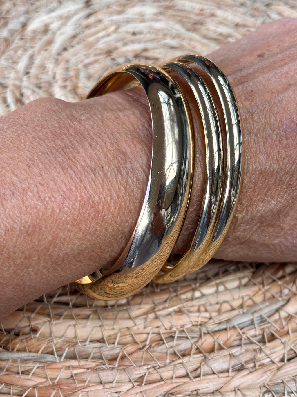 Trendy metalen armband gold