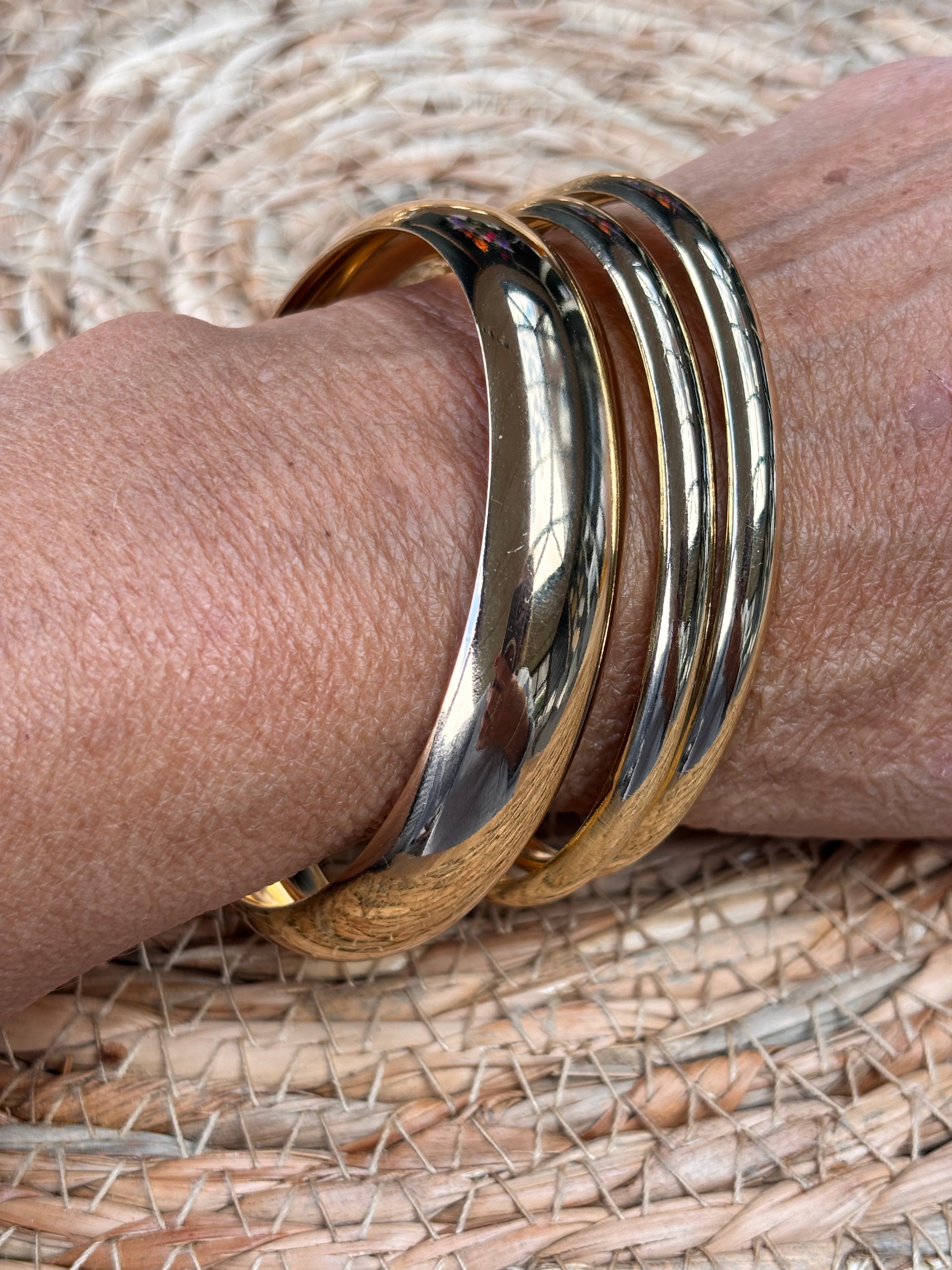 Trendy metalen armband gold