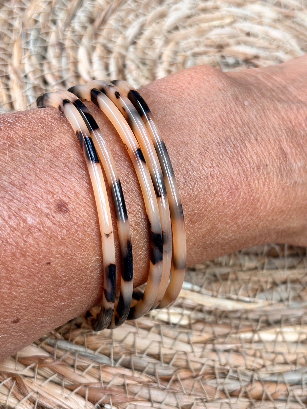 Trendy resin armband panterprint